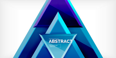 Triangle glass shapes geometric abstract background. Vector Illustration For Wallpaper, Banner, Background, Card, Book Illustration, landing pageのイラスト素材