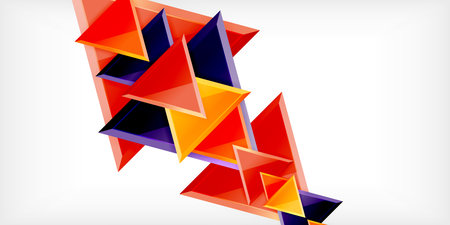 Triangle glass shapes geometric abstract background. Vector Illustration For Wallpaper, Banner,...