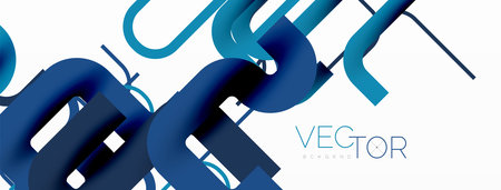 Abstract background curvy lines, minimal geometric design templateのイラスト素材