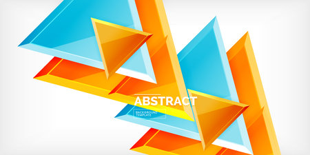 Triangle glass shapes geometric abstract background. Vector Illustration For Wallpaper, Banner,...
