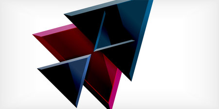 Triangle glass shapes geometric abstract background. Vector Illustration For Wallpaper, Banner, Background, Card, Book Illustration, landing pageのイラスト素材