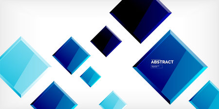 Shiny glossy metallic or plastic square design background. Vector Illustration For Wallpaper, Banner, Background, Card, Book Illustration, landing pageのイラスト素材