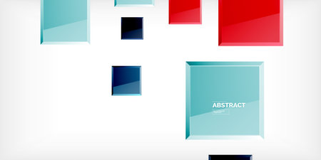 Shiny glossy metallic or plastic square design background. Vector Illustration For Wallpaper, Banner, Background, Card, Book Illustration, landing pageのイラスト素材