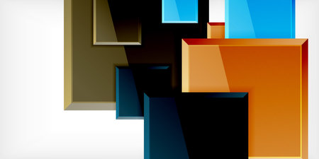 Shiny glossy metallic or plastic square design background. Vector Illustration For Wallpaper, Banner, Background, Card, Book Illustration, landing pageのイラスト素材