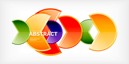 Trendy round shapes with triangular angle design element. Vector Illustration For Wallpaper, Banner, Background, Card, Book Illustration, landing pageのイラスト素材