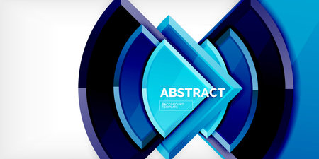 Glossy circles geometric background. Vector Illustration For Wallpaper, Banner, Background, Card, Book Illustration, landing pageのイラスト素材