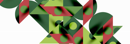 Trendy colorful circles, lines, arrows, triangles and other geometric shapes. Vector Illustration...