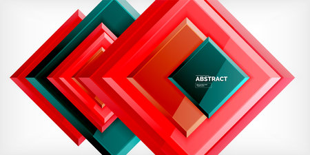 Shiny glossy metallic or plastic square design background. Vector Illustration For Wallpaper, Banner, Background, Card, Book Illustration, landing pageのイラスト素材