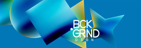 Fluid color geometric shapes abstract background. Vector Illustration For Wallpaper, Banner, Background, Card, Book Illustration, landing pageのイラスト素材