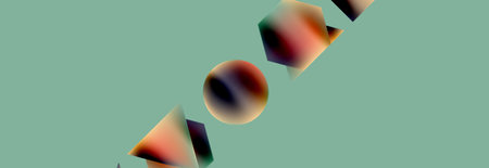 Fluid color geometric shapes abstract background. Vector Illustration For Wallpaper, Banner,...