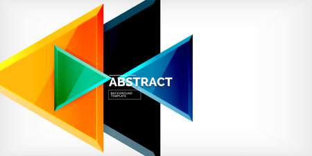 Abstract background - glossy triangles. Vector Illustration For Wallpaper, Banner, Background, Card,...