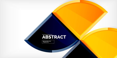 Glossy circles geometric background. Vector Illustration For Wallpaper, Banner, Background, Card, Book Illustration, landing pageのイラスト素材