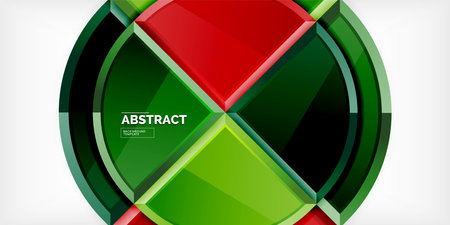 Glossy circles geometric background. Vector Illustration For Wallpaper, Banner, Background, Card, Book Illustration, landing pageのイラスト素材