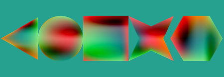 Fluid color geometric shapes abstract background. Vector Illustration For Wallpaper, Banner,...