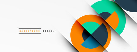 Modern geometrical abstract background - circles. Business or technology presentation design