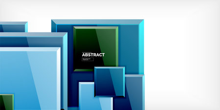 Shiny glossy metallic or plastic square design background. Vector Illustration For Wallpaper, Banner, Background, Card, Book Illustration, landing pageのイラスト素材