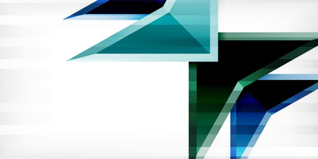 Abstract background color triangles and arrows composition. Vector Illustration For Wallpaper, Banner, Background, Card, Book Illustration, landing pageのイラスト素材