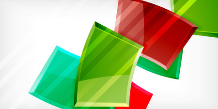 Vector abstract color geometric shapes. Illustration For Wallpaper, Banner, Background, Card, Book Illustration, landing pageのイラスト素材