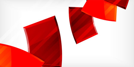 Round 3d shapes, plates background. Creative composition design templateのイラスト素材