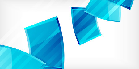 Round 3d shapes, plates background. Creative composition design templateのイラスト素材
