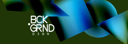 Fluid color geometric shapes abstract background. Vector Illustration For Wallpaper, Banner,...