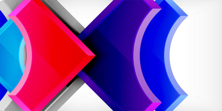 Arrow with round elements. Color geometric shapes background. Vector Illustration For Wallpaper, Banner, Background, Card, Book Illustration, landing pageのイラスト素材