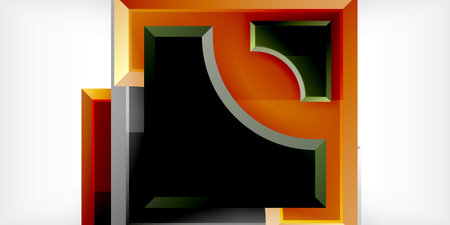 Arrow with round elements. Color geometric shapes background. Vector Illustration For Wallpaper, Banner, Background, Card, Book Illustration, landing pageのイラスト素材