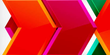 Vector 3d arrow techno design templateのイラスト素材