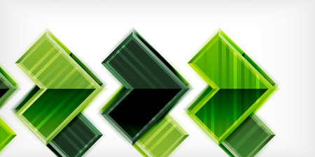 Arrow symbols created with 3d effects and line texture geometric abstract backgroundのイラスト素材