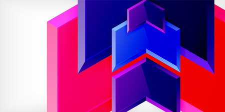 Vector 3d arrow techno design templateのイラスト素材