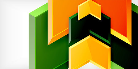 Vector 3d arrow techno design templateのイラスト素材