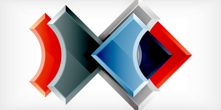 Arrow with round elements. Color geometric shapes background. Vector Illustration For Wallpaper, Banner, Background, Card, Book Illustration, landing pageのイラスト素材