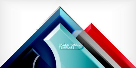 Arrow with round elements. Color geometric shapes background. Vector Illustration For Wallpaper, Banner, Background, Card, Book Illustration, landing pageのイラスト素材