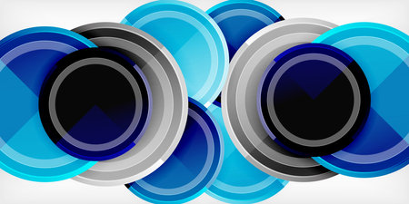 Geometric design abstract background - circlesのイラスト素材
