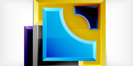 Geometric design abstract background - circles and trianglesのイラスト素材