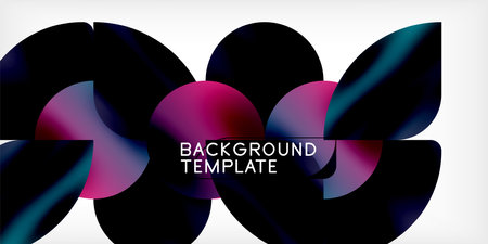 Bright circles with shadows abstract backgroundのイラスト素材