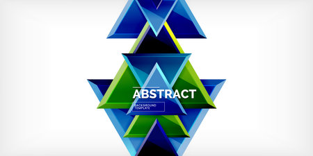 Triangle glass shapes geometric abstract background. Vector Illustration For Wallpaper, Banner, Background, Card, Book Illustration, landing pageのイラスト素材