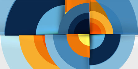 Target circle geometric abstract shapes. Vector Illustration For Wallpaper, Banner, Background, Card, Book Illustration, landing pageのイラスト素材