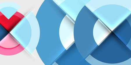 Circle and semi circle geometric background. Vector Illustration For Wallpaper, Banner, Background, Card, Book Illustration, landing pageのイラスト素材