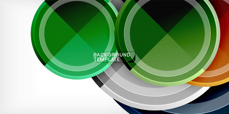 Minimal geometric abstract background. Circle triangle designのイラスト素材