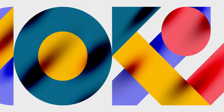 Vibrant abstract background circles with smooth gradients, creating a dynamic and modern design....