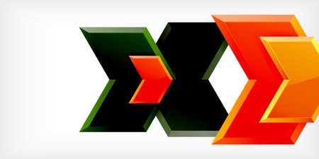 Technology dynamic arrow geometric background. Vector Illustration For Wallpaper, Banner, Background, Card, Book Illustration, landing pageのイラスト素材