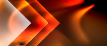 Glass squares with neon shiny light abstract backgroundのイラスト素材