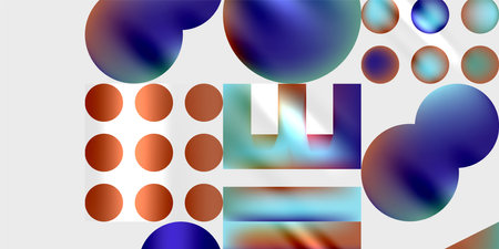 Circles and triangles modern art. Vector Illustration For Wallpaper, Banner, Background, Card, Book...