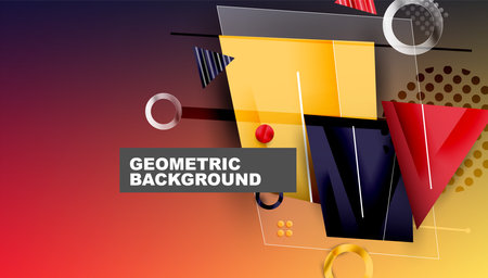 Abstract background geometric design with colorful gradients