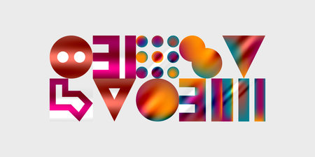 Triangles, circles, squares, rectangles design. Vector Illustration For Wallpaper, Banner,...