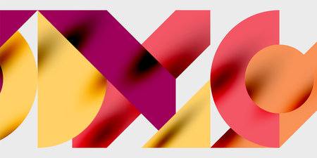 Modern abstract background featuring circles, lines, and triangles in a dynamic geometric...