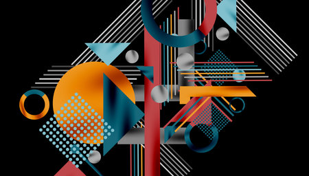 Geometric background showcasing sharp lines, contrasting colors, and minimalistic shapes