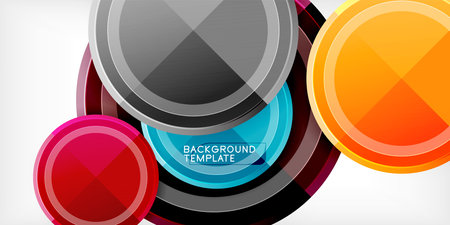 Geometric design abstract background - circlesのイラスト素材