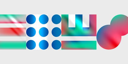 Triangles, circles, squares, rectangles design. Vector Illustration For Wallpaper, Banner,...